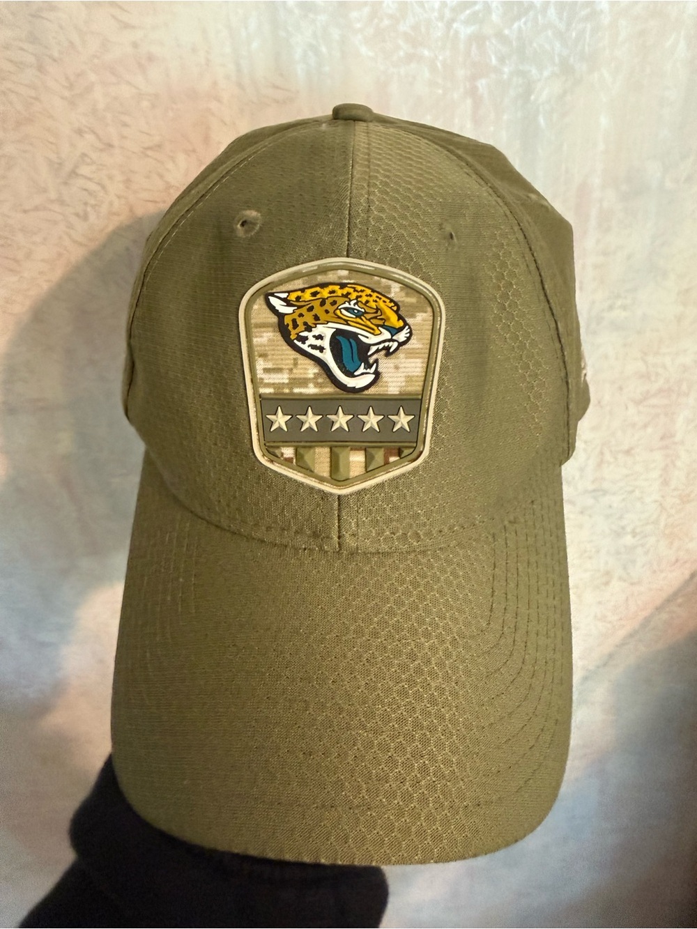 New Era Olive Tactical Patch Jaguar With Military Baseball Cap
